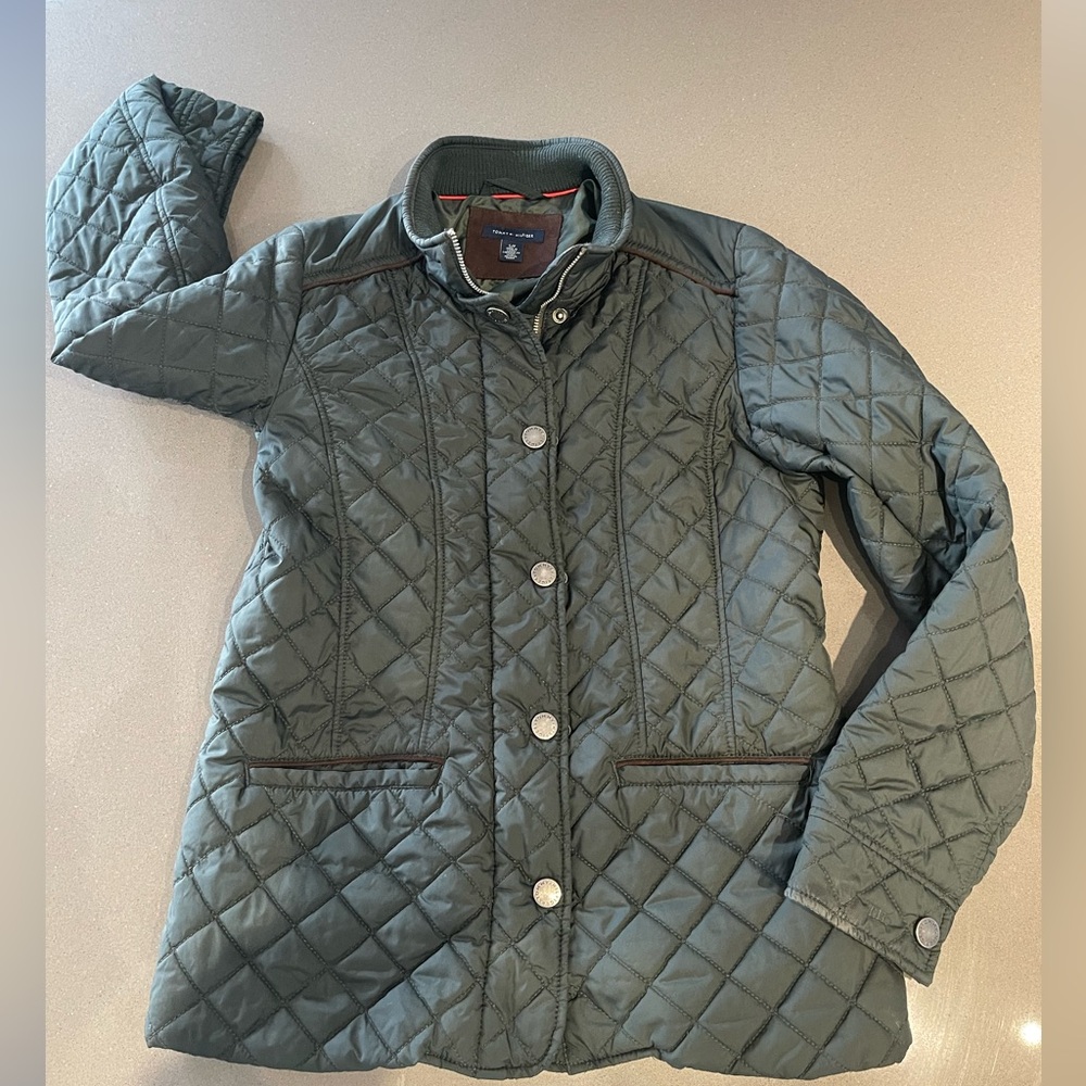 Tommy Hilfigir Green quilted coat